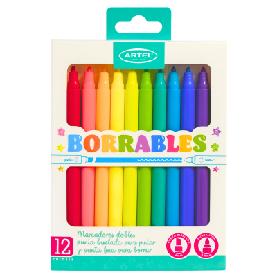 Marcador Artel Borrables Doblepunta 12col 207000281
