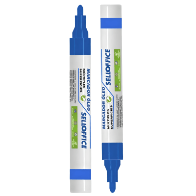 Marcador Selloffice Oleo 2mm Azul AMPE0000051