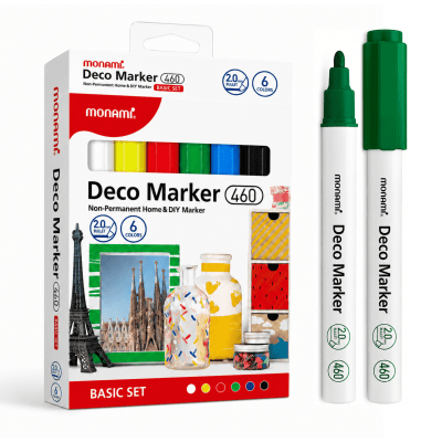 Marcador Acrilico Monami 2mm 6col Basic Set1
