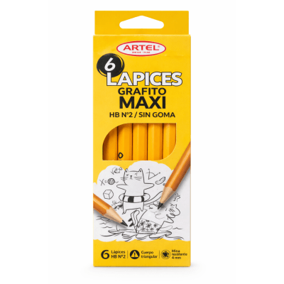 Lapiz Grafito Artel Jumbo Tri 6u 206350151