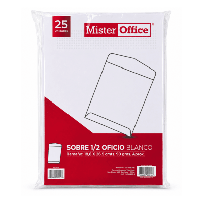 Sobre Mister Office 1/2 OFICIO 18.8x26.5cm 25U1