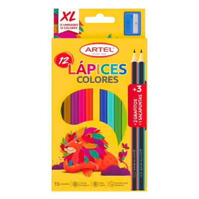 Lapiz Artel 12col + promo 2g/sacap 206300101