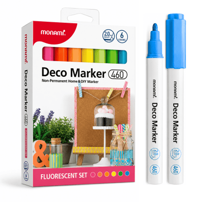 Marcador Acrilico Monami 2mm 6col Fluor Set1