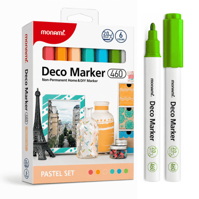 Marcador Monami Acrilico 2mm 6col Pastel Set1