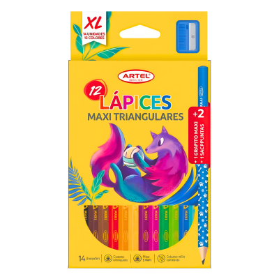 Lapiz Artel Color Maxi Tri 5mm 12 col 206300261