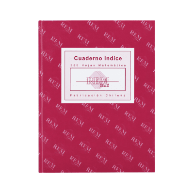 Cuaderno Empastado Rem 200H 7MM Indice1
