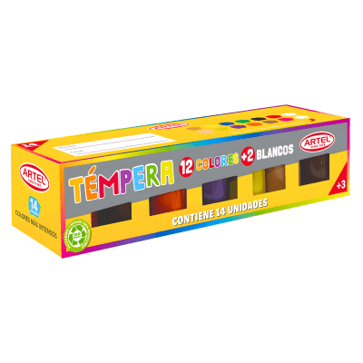Estuche Tempera Artel 15 Ml 12 + 2Col 100206121