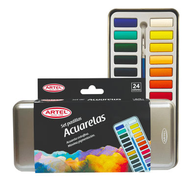 Set Artel Acuarela Pastillas 24col 207029001