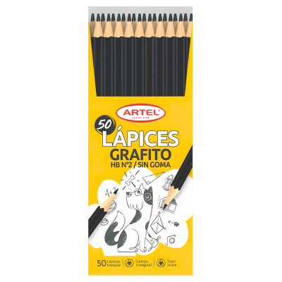 Lapiz Grafito Artel Tri S/Goma 50u 206301181