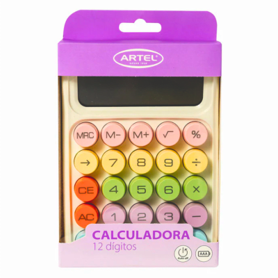 Calculadora Artel Grande Pastel Pilas 277500171