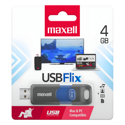 Pendrive Maxell USB FLIX 4GB Azul 2.01