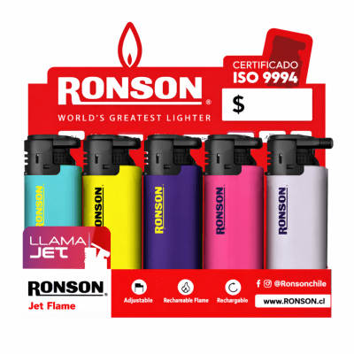 Encendedor Ronson Jet Flame Solido MIX 15u RXHD581