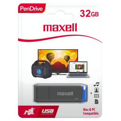 Pendrive Maxell USBPD SIL 32GB Azul1