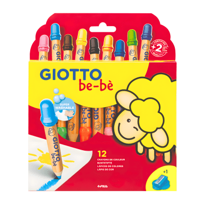 Crayones Giotto Bebé C/Sacapuntas 12Col1