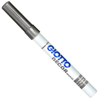 Marcador Giotto Decormetal Plata1