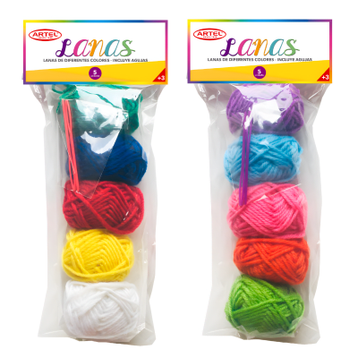 Set lanas Artel 5U + aguja 27620001 mix surtido1
