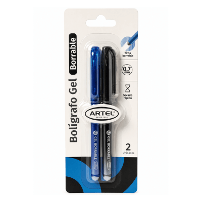 Bl. Lapiz Artel BORRABLES 2U Azul-Negro1