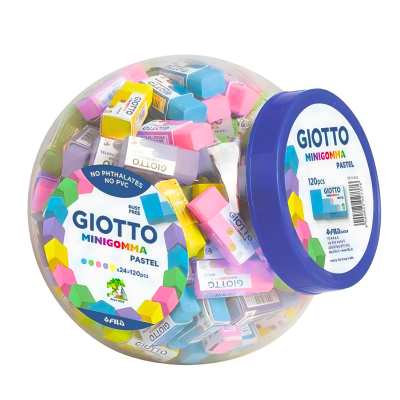 Pote Giotto Goma Plastica Mini Pastel 120U1