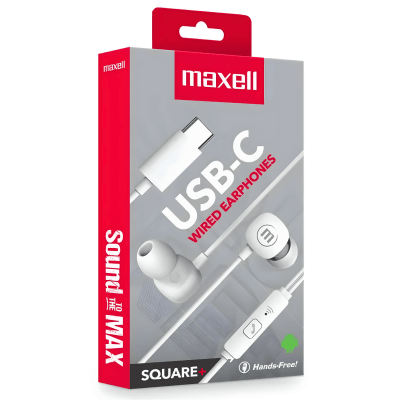 Audífonos Maxell Tipo C Square+ EB-USBC Blanco1