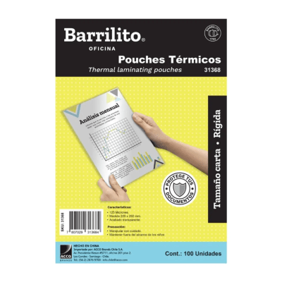 Termolamina Barrilito Carta Pouche7 23x29cm 100u1