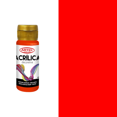 acrilico artel 60ml rojo 8001