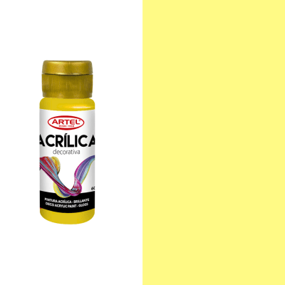 acrilico artel 60ml amarillo pastel 3031