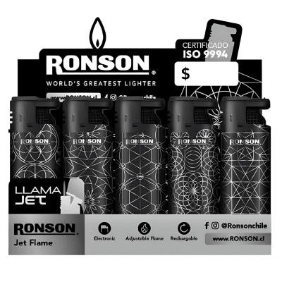 Encendedor Ronson Jet flame silver 15u RXHD58/85901
