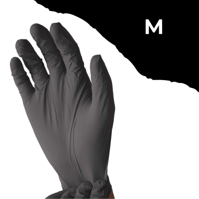 Guantes Nitrilo S/polvo negro M 50p GUANILNM011