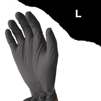 Guantes Nitrilo S/polvo negro L 50p GUANILNL011