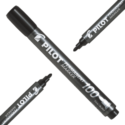 Marcador Pilot Perm Sca100 Negro Redondo1