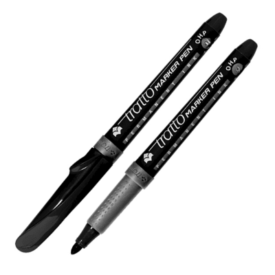 Marcador Tratto fino OHP Negro redondo1