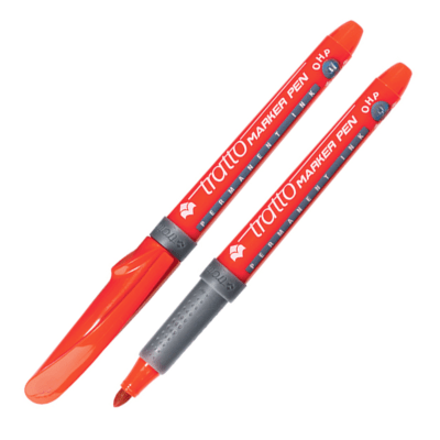 Marcador Tratto fino OHP Rojo redondo1