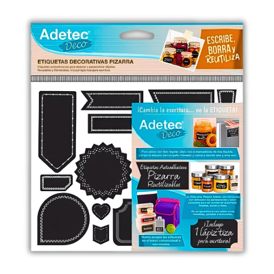 Etiquetas Adetec Adhe Deco Negro 58301