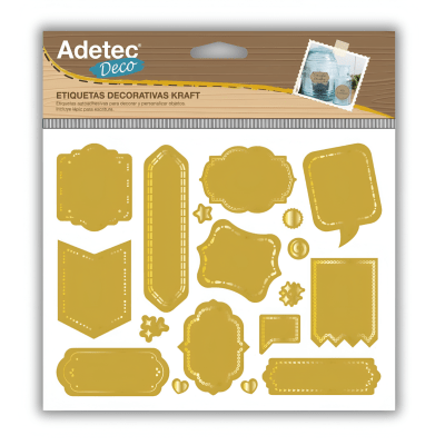 Etiquetas Adetec Adhe Deco Kraft 58361