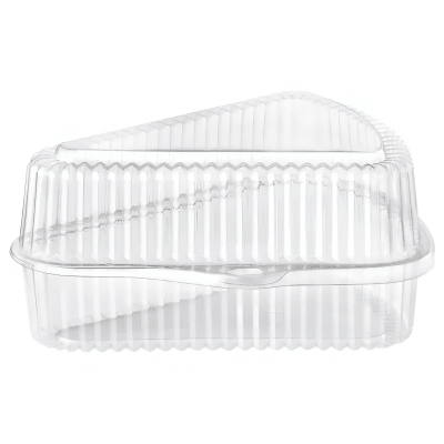 Envase plastico transp Torta Tri alto 14x9cm 25u 21312261