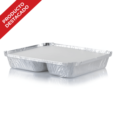 Envase aluminio c/tapa C25 20x14x3cm 20u 21301111