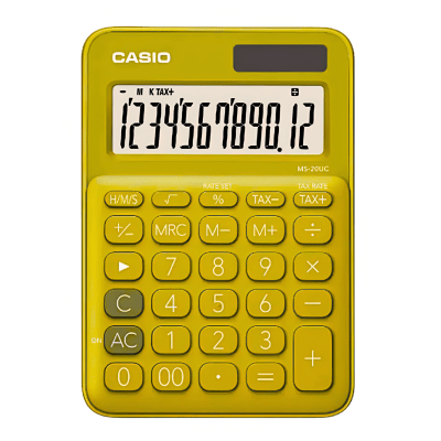 Calculadora Casio escritorio amarillo MS-20UC-YG1