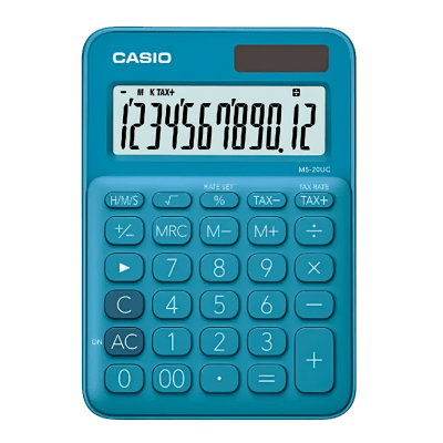 Calculadora Casio escritorio azul MS-20UC-BU1