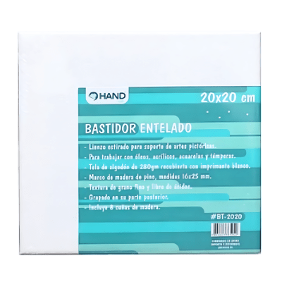 bastidor hand tela 20x20cm BT-20201