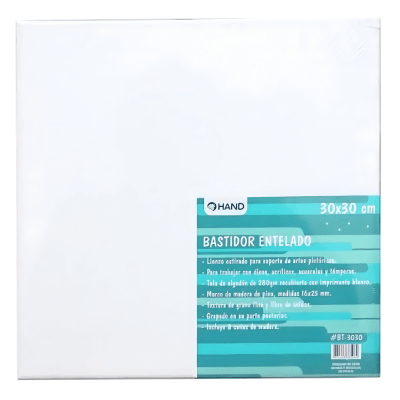 bastidor hand tela 30x30cm BT-30301