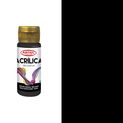 acrilico artel 60ml negro 2001