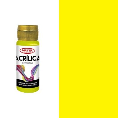 acrilico artel 60ml neon amarillo 3161