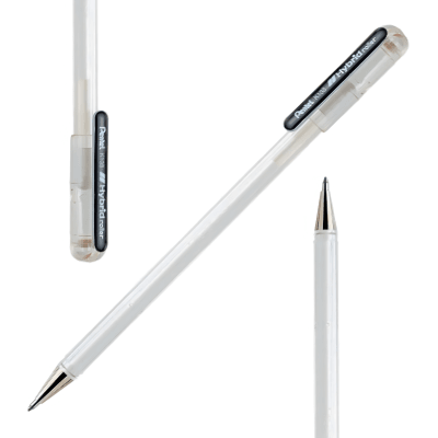 Lapiz Tinta Pentel Hybrid Plateado 500108831