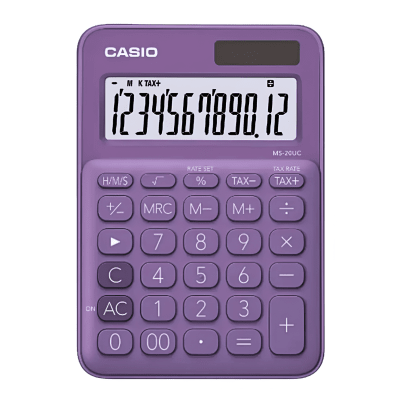 Calculadora Casio escritorio violeta MS-20UC-PL1