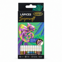 Lapiz Artel Supersoft 12col METALICOS
