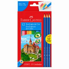 Lapiz Faber Castell 12 colores + 3 Graf. hexa