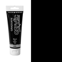 acril daler rowney 120 ml negro 026