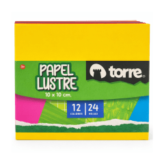 Papel Lustre Torre 10x10cm 24h 17879