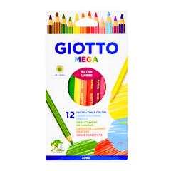 Lapiz Giotto Mega Hexa 12Col