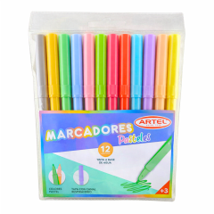 Marcador Artel 12 Col Pastel Unipunta 20012000